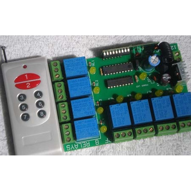 Mạch điều khiển từ xa 8 kênh 12v