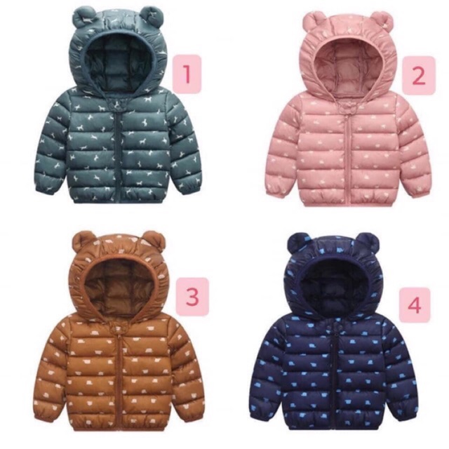 Áo phao tai gấu siêu nhẹ cho bé