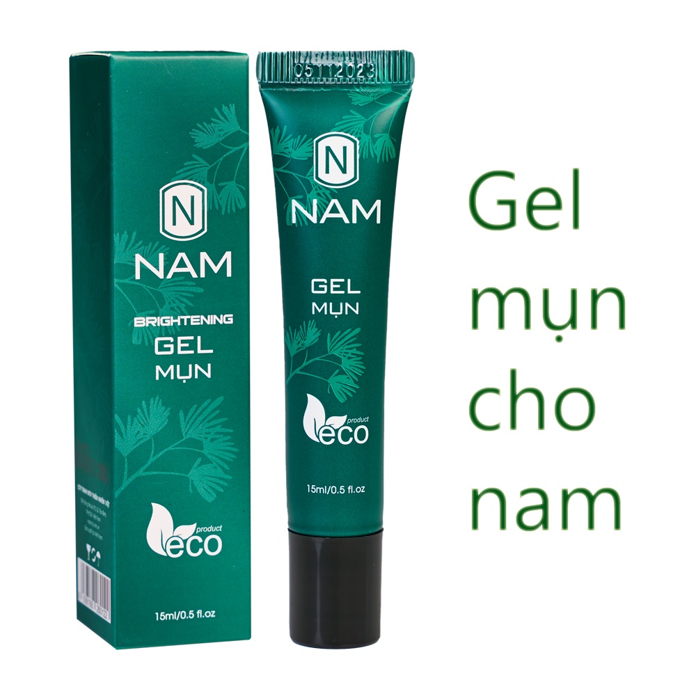 Combo chăm sóc da mặt cho nam ECO Thiên Nhiên Việt 3 sản phẩm Gel mụn 15ml + Serum dưỡng da 20ml + sữa rửa mặt 120ml