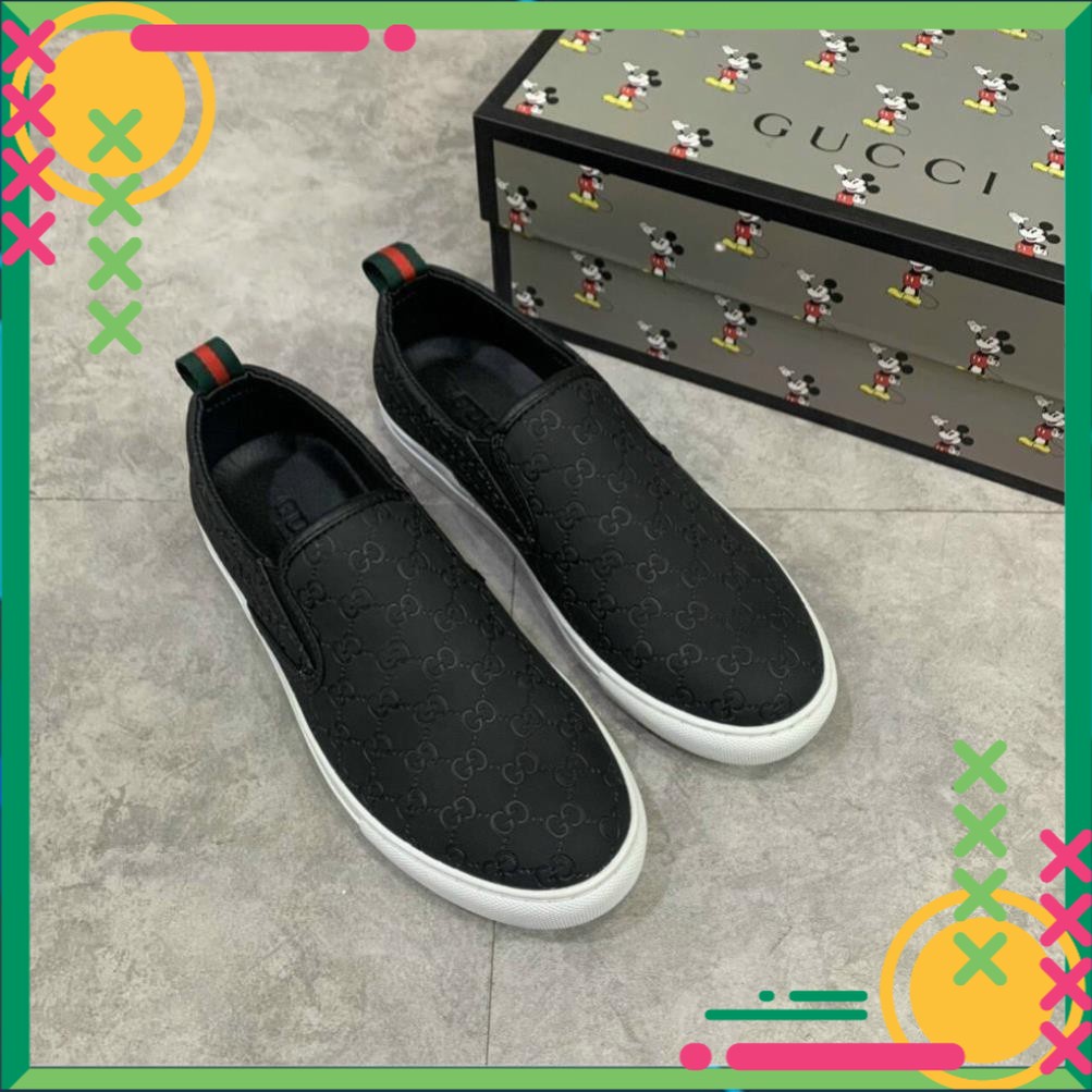 Giày Lười Nam 𝗚𝘂𝗰𝗰𝗶 Slip On Nam Thời Trang Cực Đẹp Cực Êm Full Box