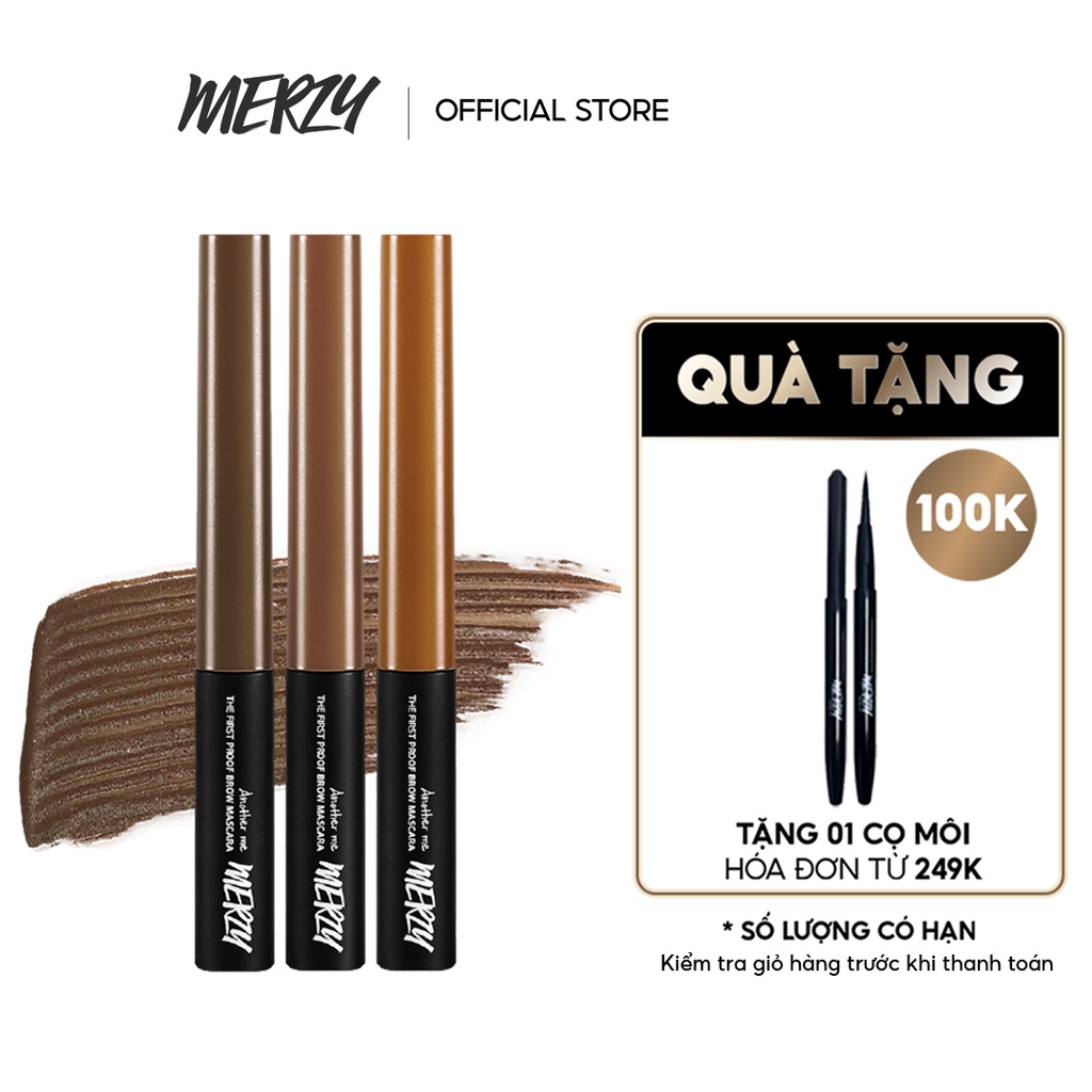 Mascara chân mày bền màu, lâu trôi Merzy The First Proof Brow Mascara 3.5g