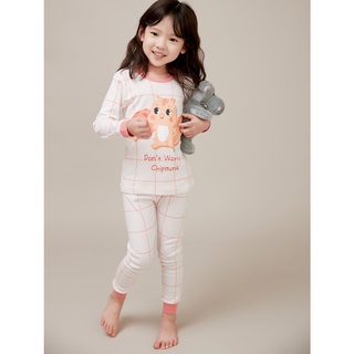 Bộ pijama dài tay bé gái My Chipmunk 100% cotton - Olomimi Hàn Quốc