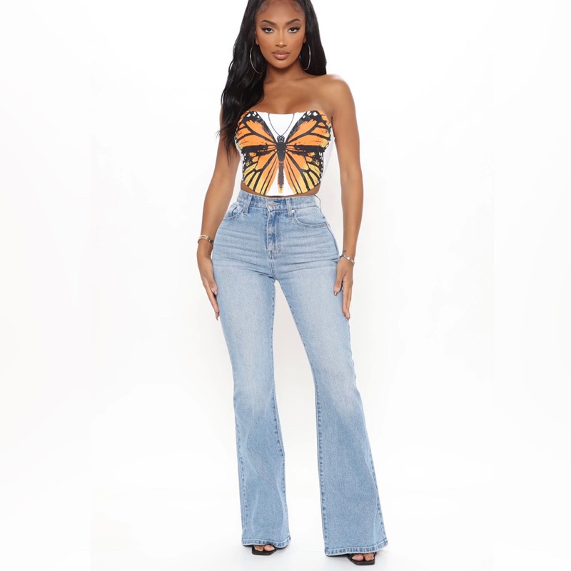 Quần jean ống loe nữ Fashion Nova auth tuồn