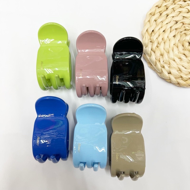 Kẹp tóc càng cua 5 răng Honey loại tốt nhựa bóng và mờ