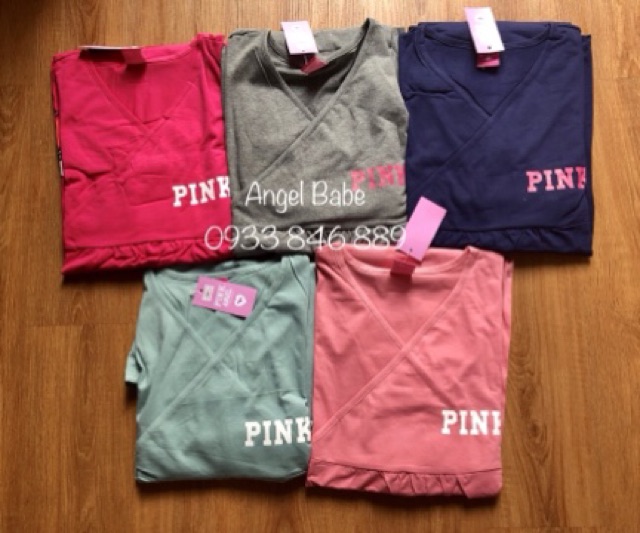 Đồ sau sinh pink chéo tay dài (hàng loại 1 chuẩn)