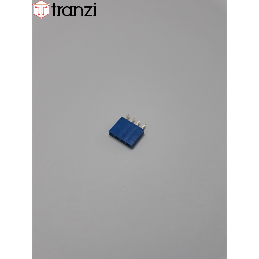 Giăm cắm 2.54mm đơn cái thẳng 4P 8.5mm xanh lam - túi 10 cái