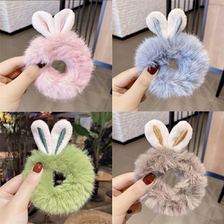Cột buộc tóc tai thỏ lông thỏ mịn kute