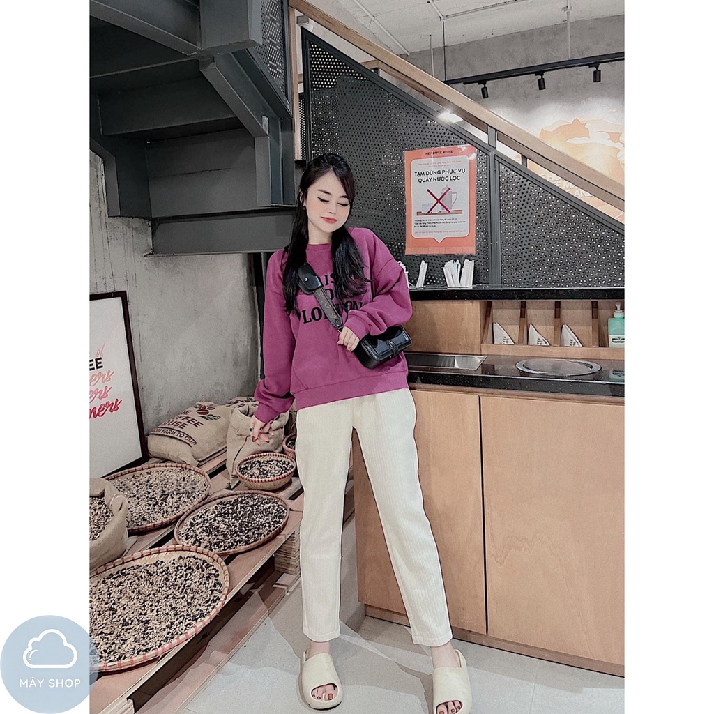 ÁO NỈ BÔNG IN CHỮ MAISON DÀY DẶN 2022