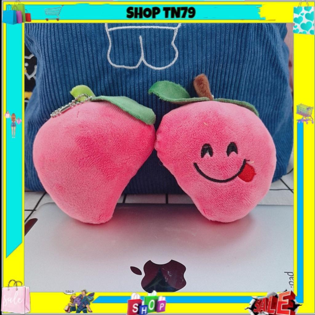 Móc khóa gấu bông nhiều hình củ quả cute là phụ kiện balo , túi ví xinh giá rẻ MKCQ-10