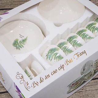 [RẺ VÔ ĐỊCH] Bộ bát đĩa gốm sứ Bát Tràng cao cấp 11 món