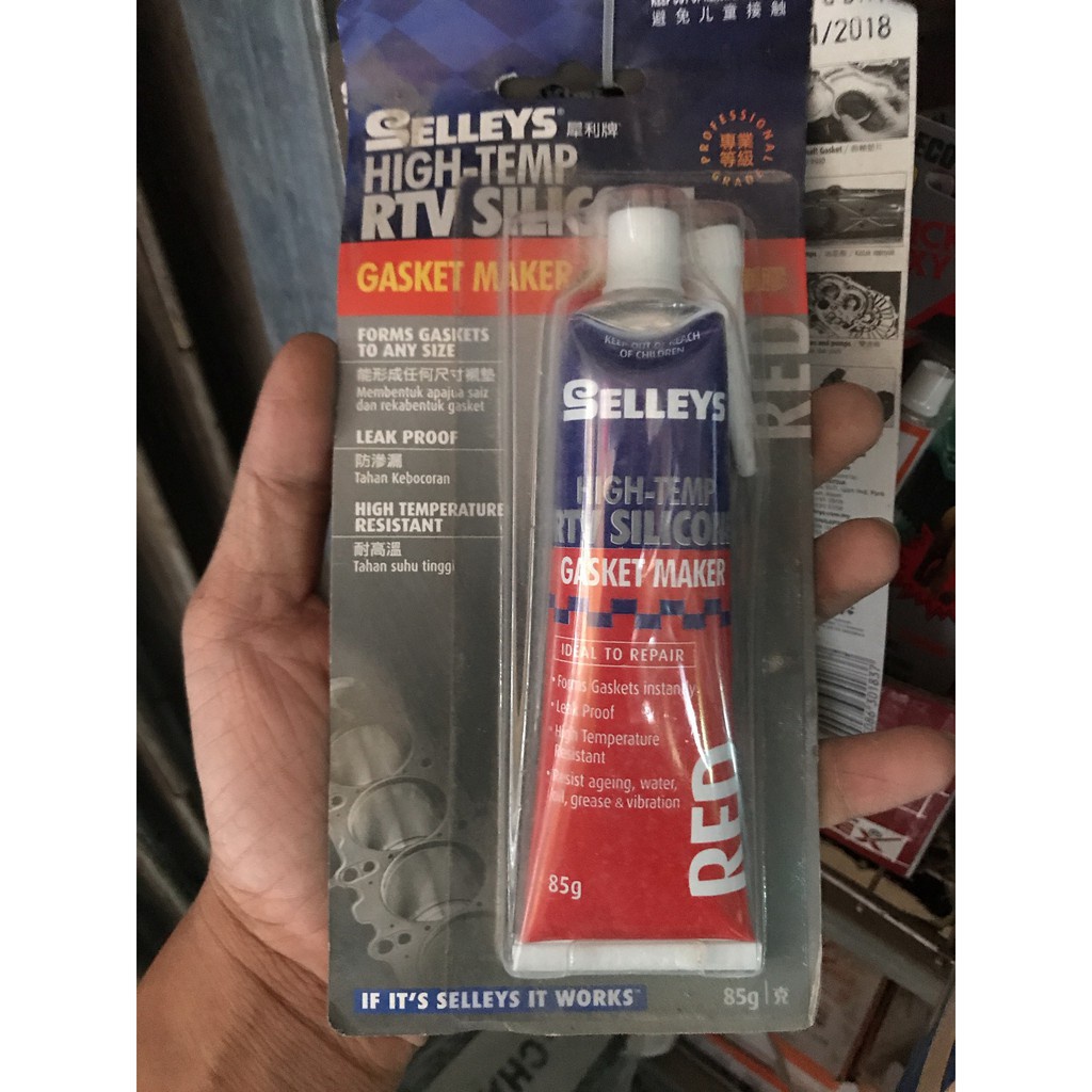 KEO THAY THẾ RON, CHỊU NHIỆT, SILICONE CHỊU NHIỆT - SELLEYS XÁM/ ĐỎ 85GR