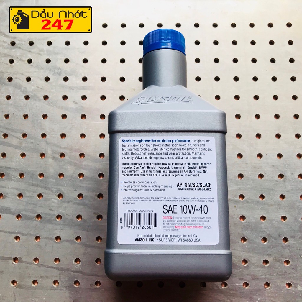 Dầu nhớt Amsoil Metric 10w40 946ml 1L1 1L2 1L3 1L4