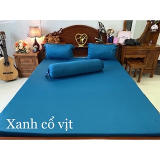 Bộ Ga Gối Cotton Poly - Xanh Copan