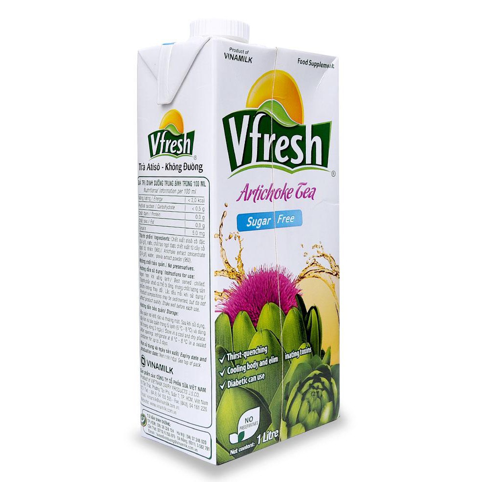 Combo 2  Trà Atiso Vfresh Không Đường 1L