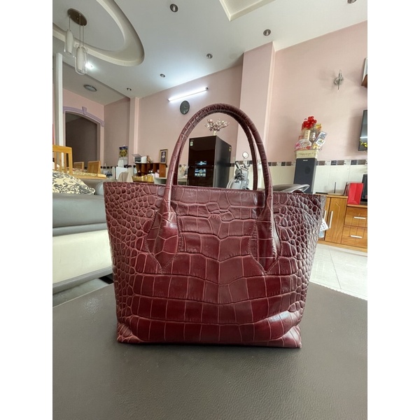 Túi xách tay Hiệu Furla# dập vân cá sấu# chuẩn auth thanh lý