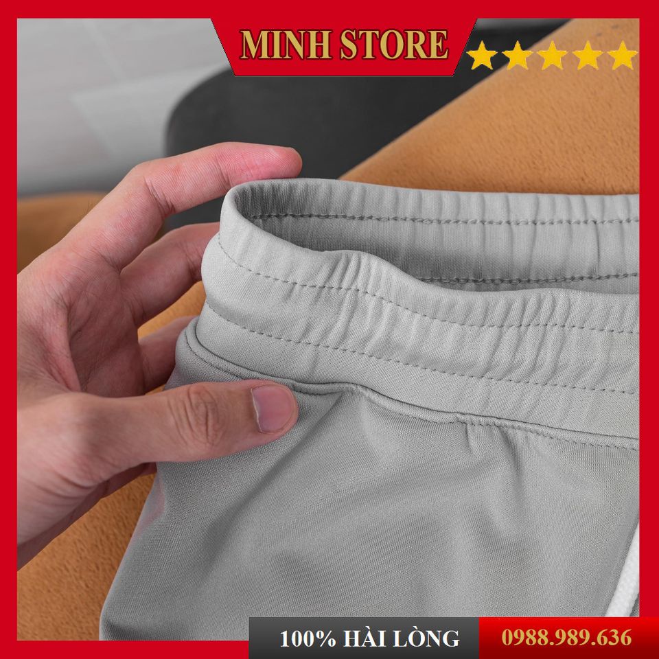 Quần short nam thể thao chất cotton dày dặn, Quần đùi nam phối màu mặc nhà đi chơi tập gym QD03 - Minhstore