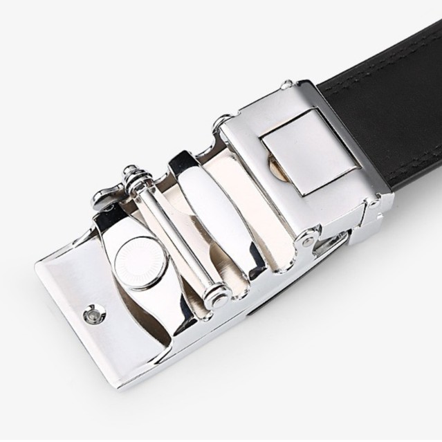 [Dây lưng] Thắt Lưng Da Nam Da Bò 100% Hàng Hiệu Baellerry Cao Cấp Khóa Cài. Dây Nịt Nam Mạ Bạc Nam Tính Chính Hãng GC02