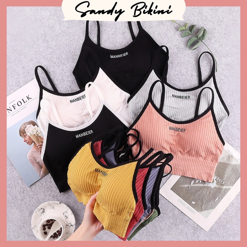 Áo Bra Nữ VIền Đen Nữ Gân Tăm Sexy 808