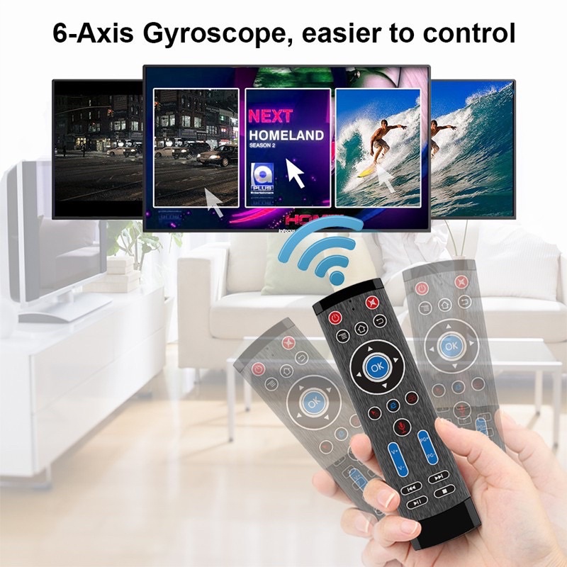 Remote chuột bay điều khiển bằng giọng nói sử dụng cho smart TV và tv box bảo hành 12 tháng T1 MAX điều khiển từ xa