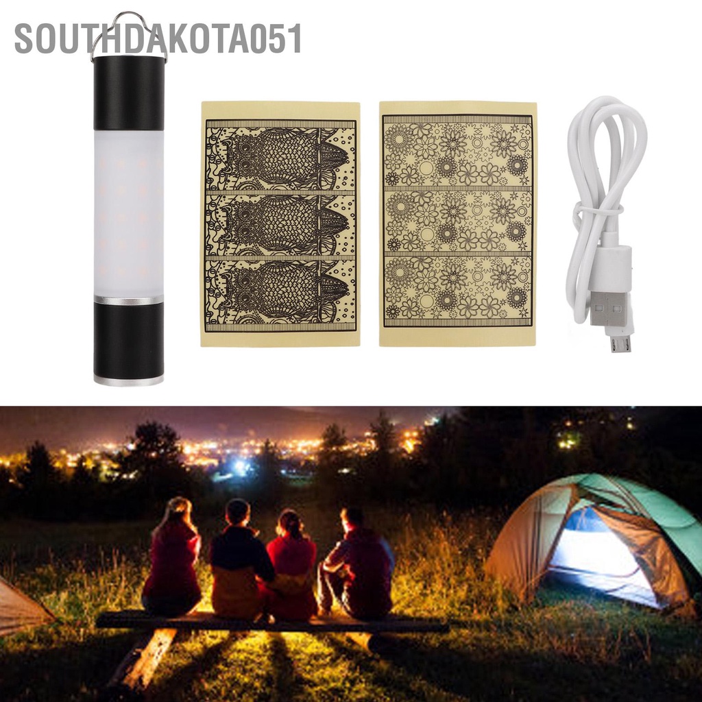 Đèn Lồng Cắm Trại Bằng Hợp Kim Nhôm Chống Nước Màu Đen Phong Cách Retro