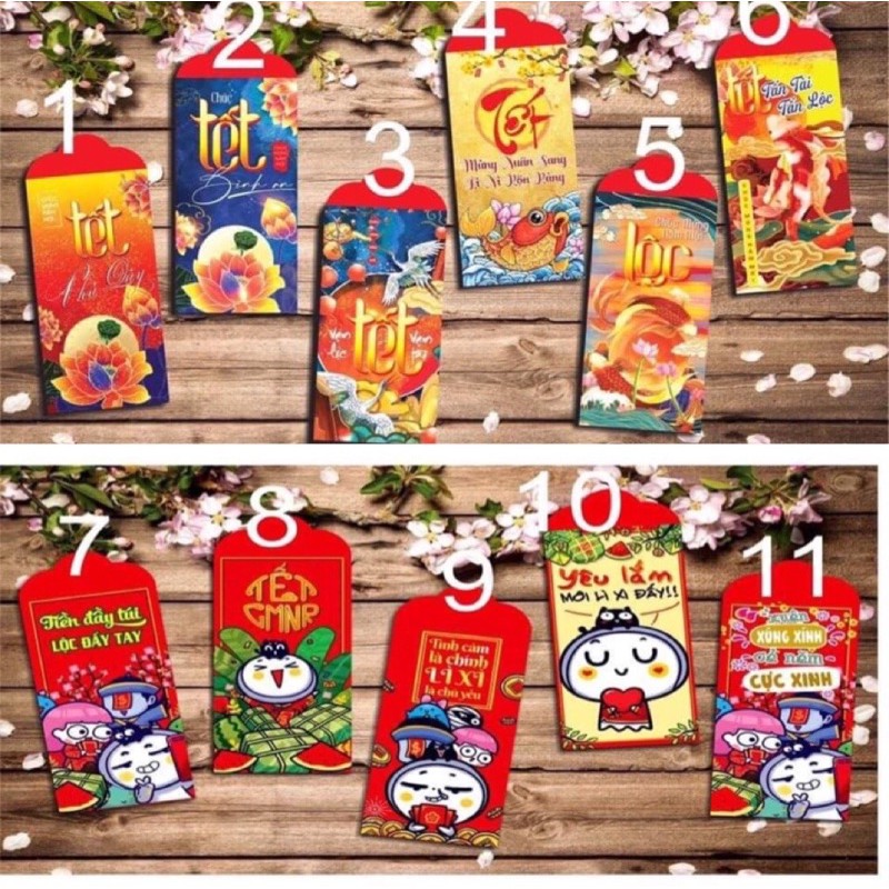 COMBO 10 BAO LÌ XÌ TẾT 2021