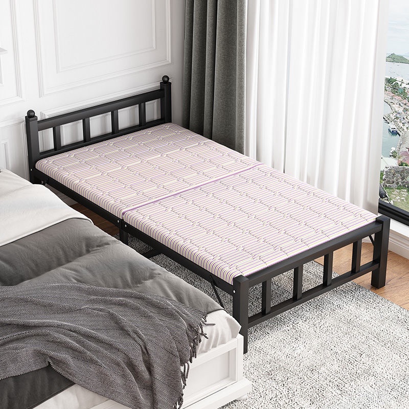 Giường gấp đơn tại nhà nghỉ trưa ngủ văn phòng cho thuê di động sắt gỗ giản