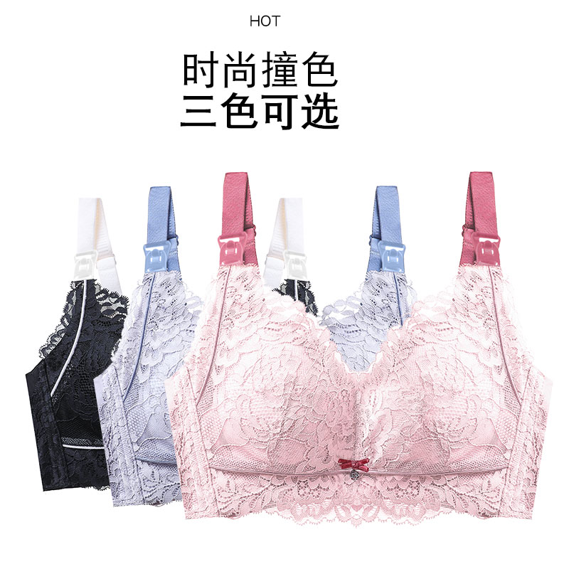 Áo ngực mỏng vải lót ren cho bà bầu cổ chữ V sâu kích cỡ 34-42BC