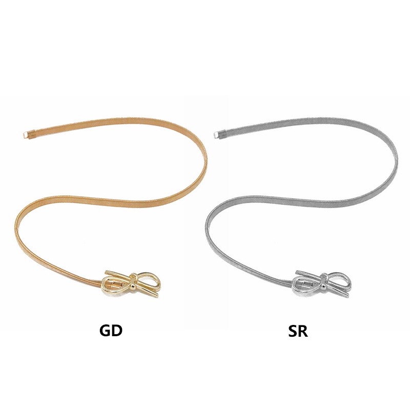 Thắt Lưng Co Giãn Phối Khóa Kim Loại Hình Nơ Thời Trang