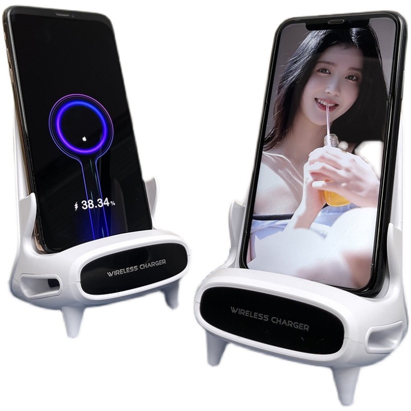 Đế sạc nhanh sạc điện thoại không dây 15W , đế sạc đủ chân được tặng kèm chân từ tính : Type C , Micro , Iphone