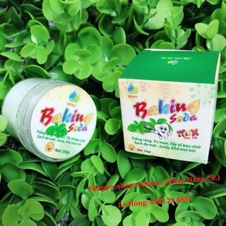 [100% Chính Hãng] Baking soda mix Bạc Hà - Làm Trắng răng, Thơm miệng, Khử mụn, Mịn da, Khử mùi, Tẩy da chết hiệu quả