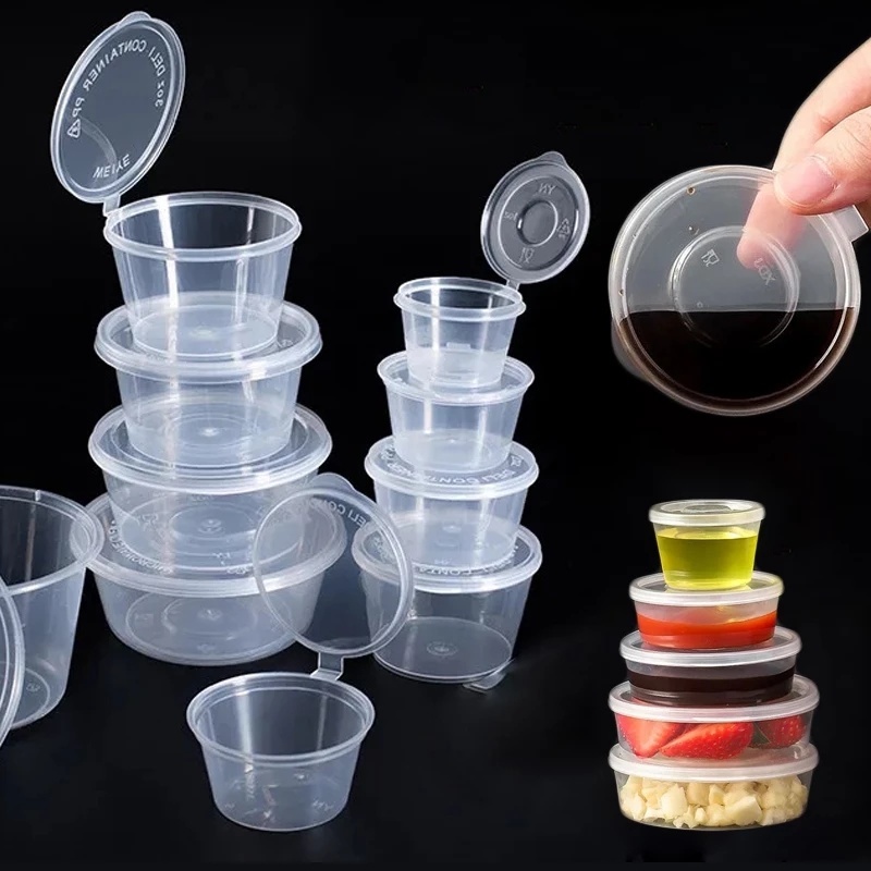 Set 10 Hộp Nhựa Mini Đựng Gia Vị Có Nắp Đậy Dùng Một Lần
