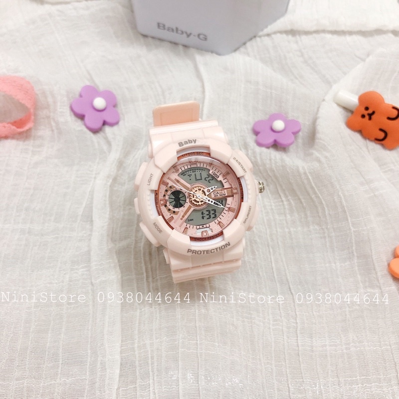 Đồng Hồ GS và baby hồng phấn dễ thương cá tính cho nữ