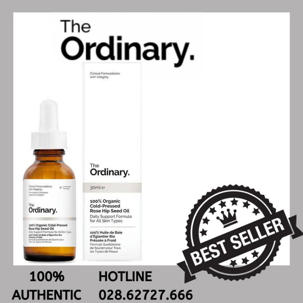 Tinh Dầu The Ordinary 100% Organic Cold-Pressed Rose Hip Seed Oil (30ml)