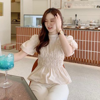 Áo kiểu tay bồng chun eo - có video