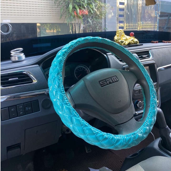 Bọc vô lăng xe tải da bóng Thái Lan siêu chất thể thao size to 40cm- 42cm- 45cm