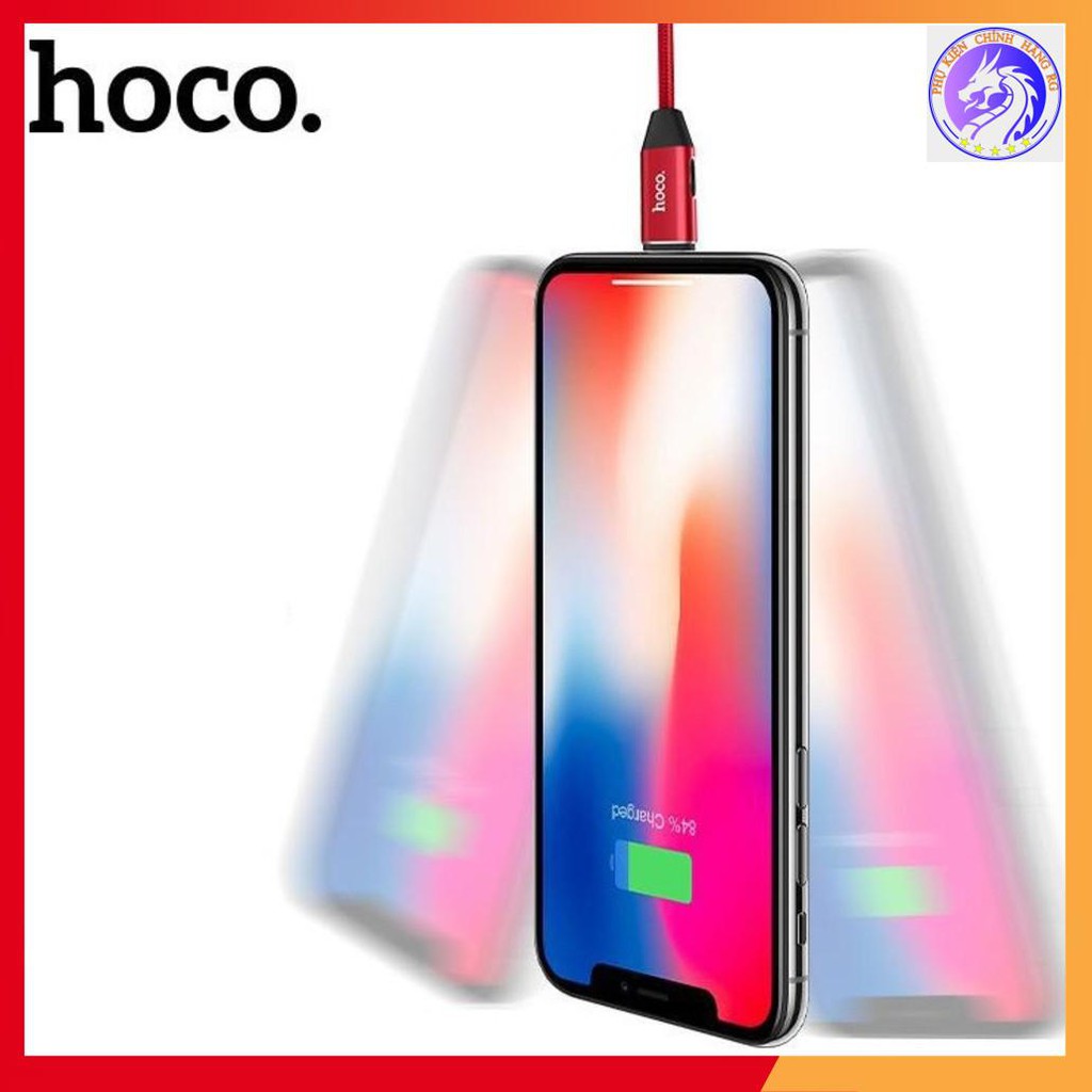 Cáp Sạc Nhanh Hoco UF01 2 in 1 Cho Iphone Kiêm Jack Cắm Tay Nghe Lighning