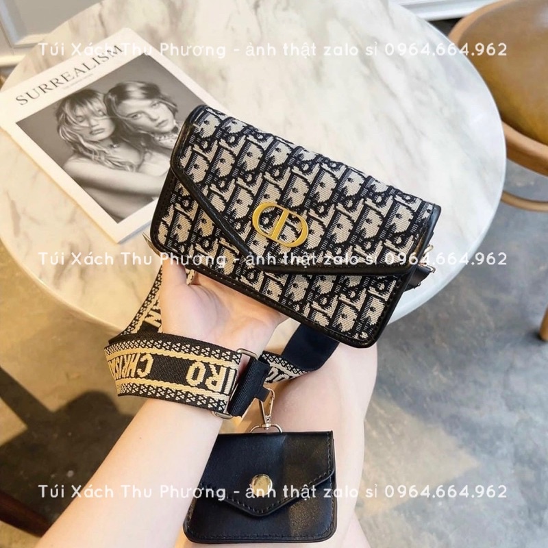 Túi đeo chéo, túi bì thư thổ cẩm dây chữ bản to tặng kèm túi nhỏ (cam kết hàng chuẩn ảnh)
