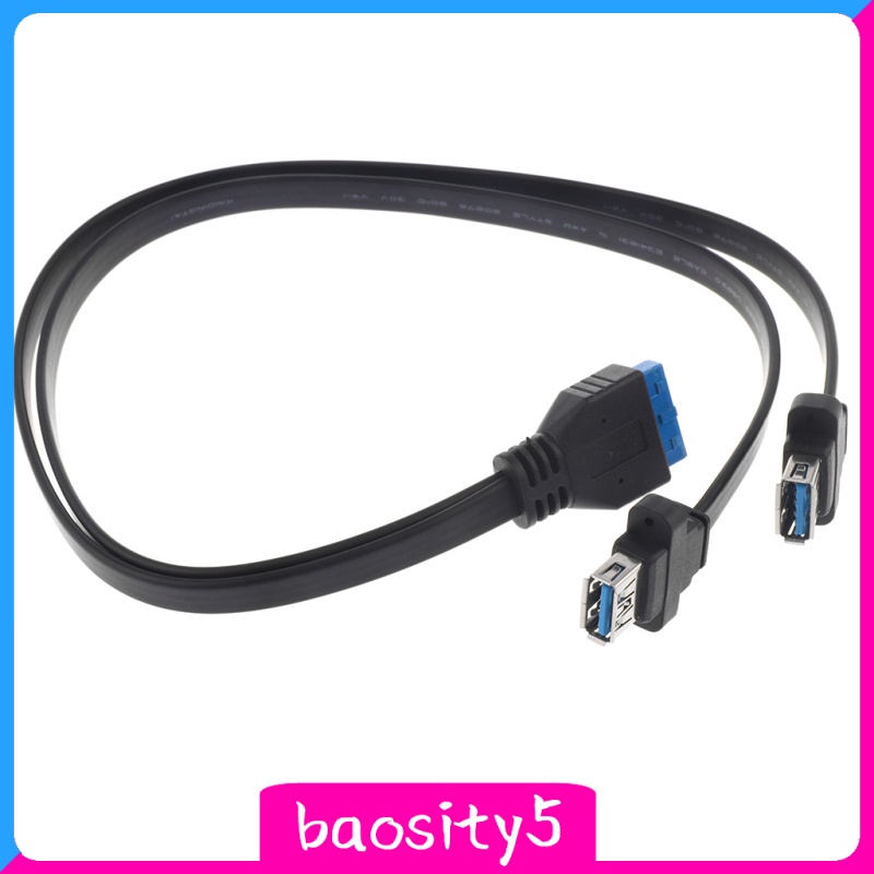 Dây Cáp Phẳng 2 Cổng Usb 3.0 Cái Sang Bo Mạch Chủ Pc 20pin 1.5ft 5 Cổng Usb