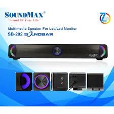 Loa soundbar SoundMax SB-202/2.0 -Có Đèn Led- Hàng chính hãng- Bảo Hành 12 Tháng