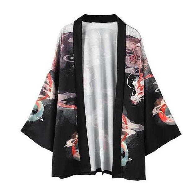 Haori Rồng Unisex, áo haori khoác ngoài phong cách nhật bản