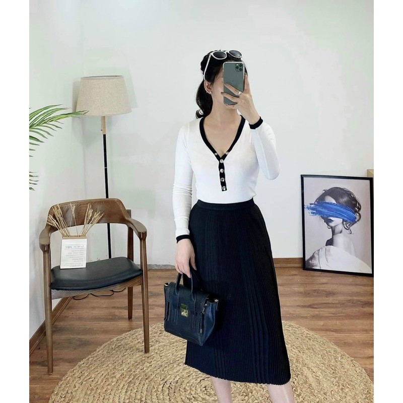 Chân váy midi cạp khoá | BigBuy360 - bigbuy360.vn