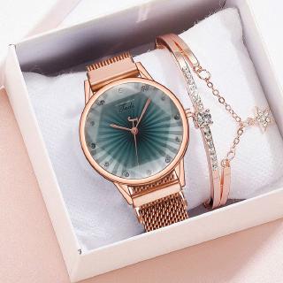 Đồng hồ đeo tay màu gradient phối khóa nam châm