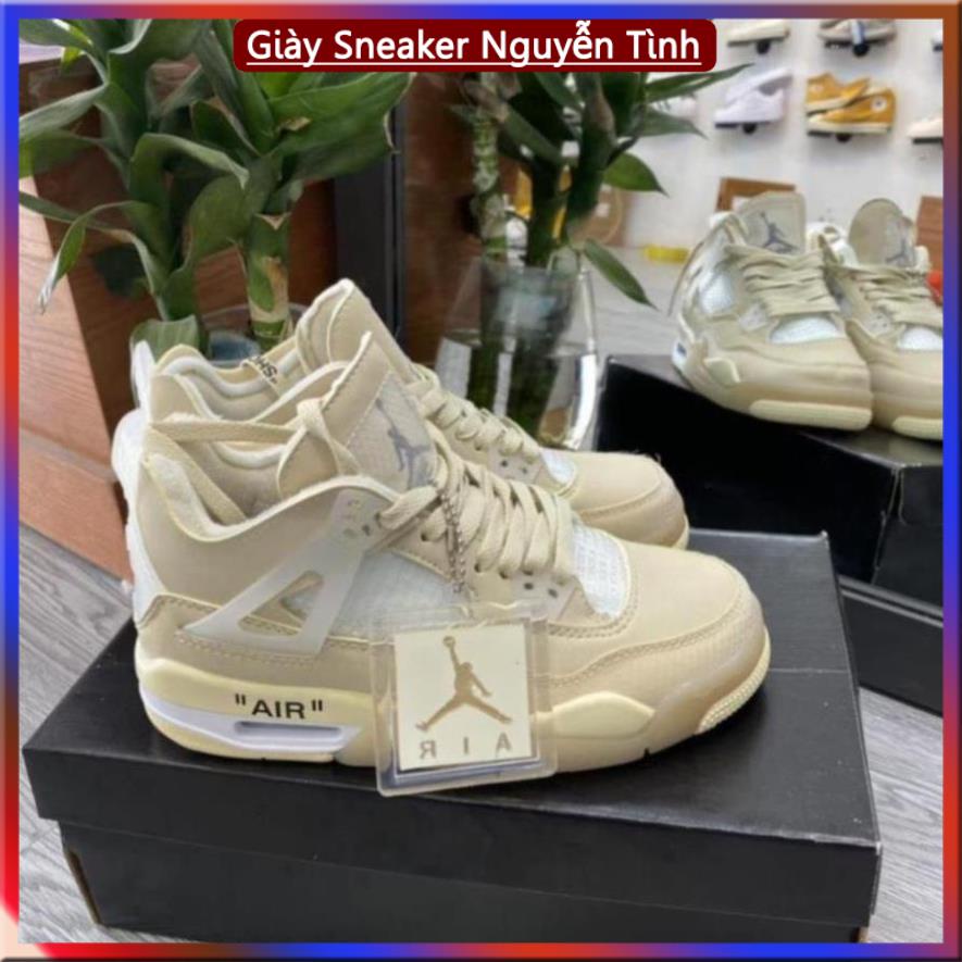 Giày Sneaker Jordan 4 Off White Full Box Full Phụ Kiện Freeship -NT19 -NĐT