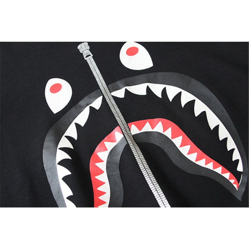 Áo Khoác Tay Dài Cổ Tròn Dáng Rộng Giả Khóa Kéo Thêu Họa Tiết Bape Thời Trang Cho Cặp Đôi | BigBuy360 - bigbuy360.vn