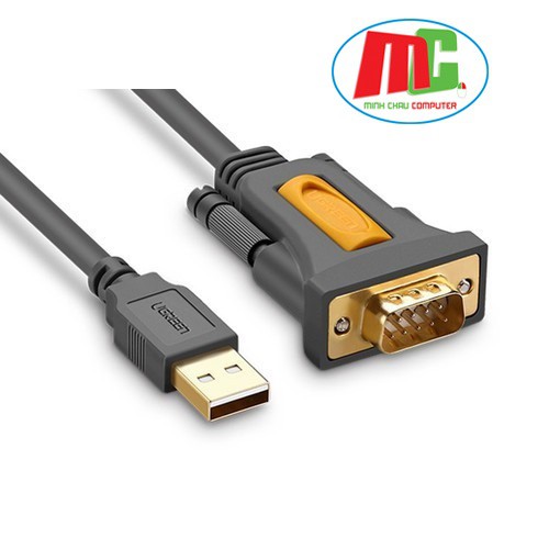 Cáp USB to Com RS232 DB9 Ugreen 20211 dài 1.5m - Hàng chính hãng