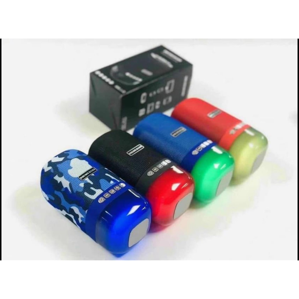 Loa bluetooth mini Booms Bass L22 cầm tay, hỗ trợ cắm USB, thẻ nhớ, đèn led đổi màu