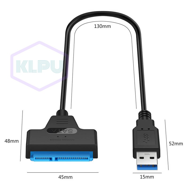 Cáp USB 3.0 nối đầu SATA 22 Pin 2.5 Inch hỗ trợ đọc thẻ SSD HDD | BigBuy360 - bigbuy360.vn