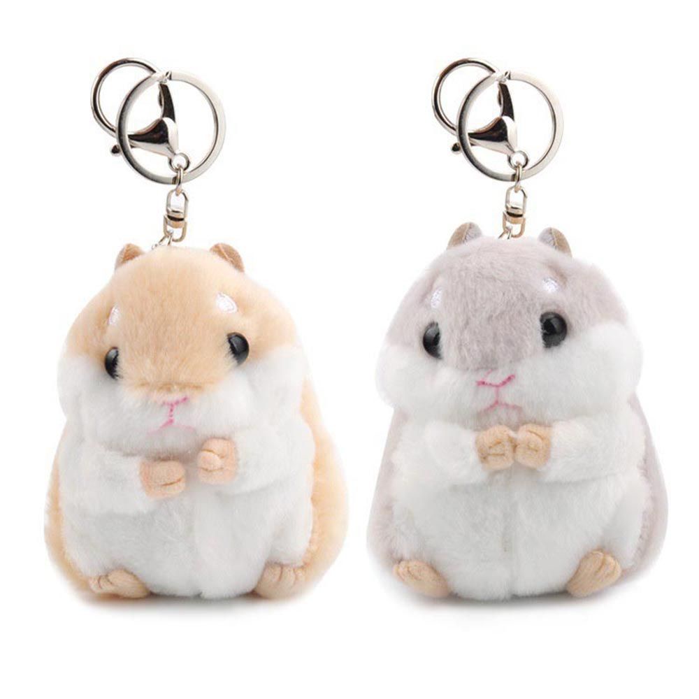 Móc Khóa Hình Chuột Hamster Nhồi Bông Dễ Thương