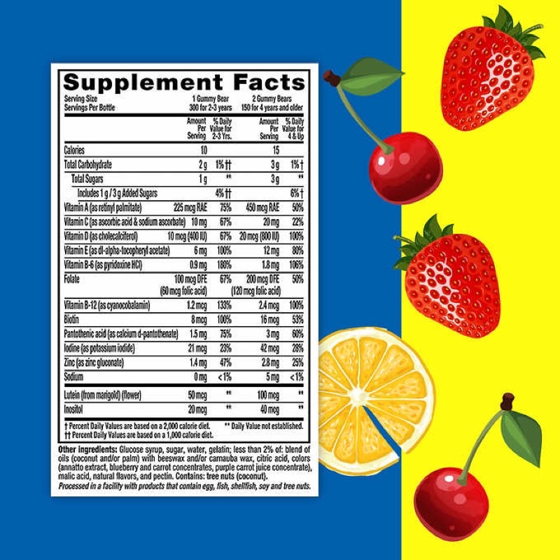 Kẹo dẻo gấu L’il Critters Gummy Vites bổ sung vitamin và khoáng chất cho bé 300 viên