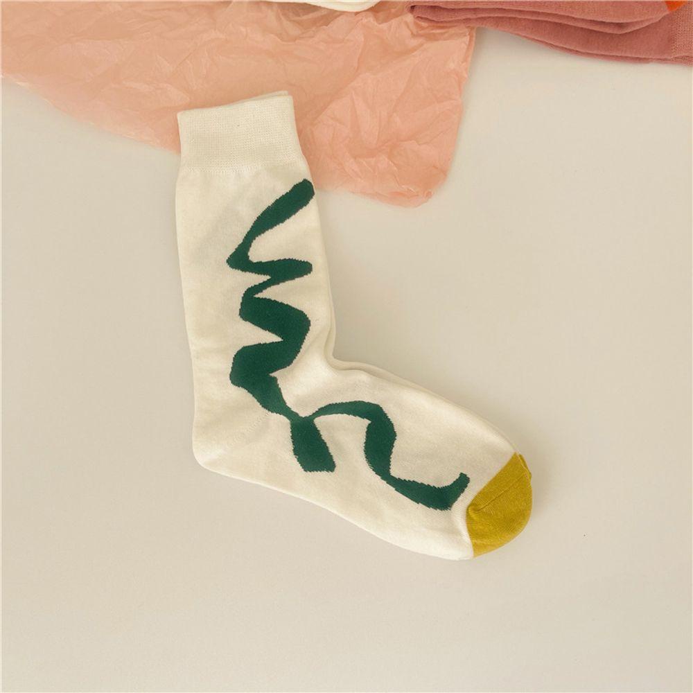 Vớ Cotton Họa Tiết Graffiti Phong Cách Harajuku Dễ Thương Cho Nữ